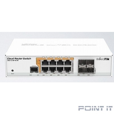 Маршрутизатор 8PORT 1000M 4SFP CRS112-8P-4S-IN MIKROTIK