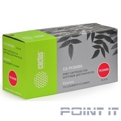 CACTUS TK-590BK Тонер Картридж CS-TK590BK черный для FS-C2026MFP/C2126MFP/C2526MFP/C2626MFP/C5250DN (7000стр.)