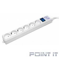 PowerCube Фильтр-удлинитель (SPG(5+1)-16B-5M) 6 розеток, 5м,16А/3,5кВт, белый
