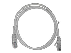 Патч-корд UTP4 cat.5е, 1.0м, CCA, LSZH, серый, литой коннектор NETKO Optima