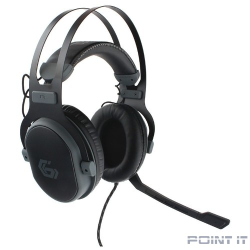 Gembird MHS-G700U, черн, мембрана 53мм, метал корпус, рег громкости, каб ткан 2.5м