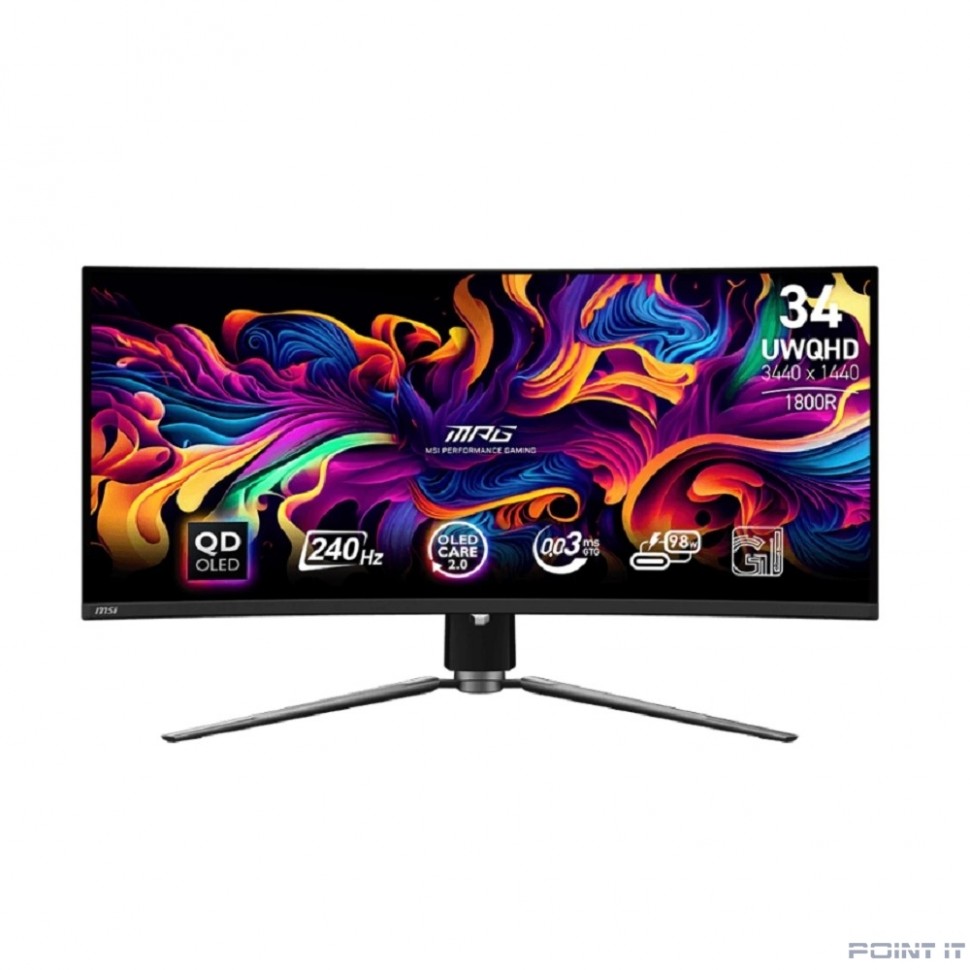 Монитор MSI MPG 34" 341CQPX черный {QD OLED LED 21:9 HDMI матовая HAS 250cd 178гр/178гр 3440x1440 240Hz DP UW USB 9.3кг}