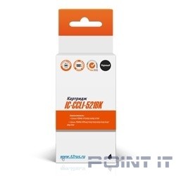T2 CLI-521BK (IC-CCLI-521BK) Картридж для Canon MP540/620/630/980/PIXMA iP4700, черный, с чипом