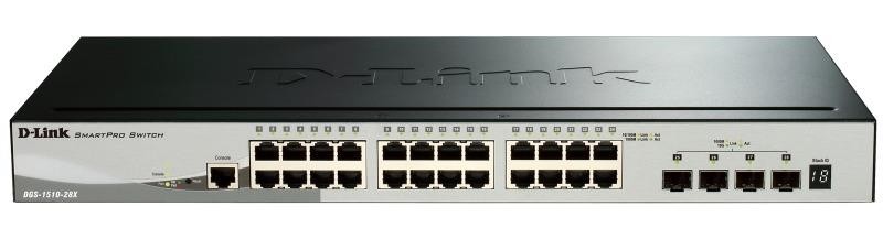Коммутатор 24PORT 10/100/1000 4SFP+ DGS-1510-28X/A1A D-LINK