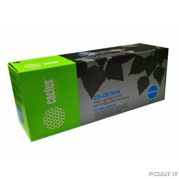 Cactus CS-CE741A Картридж лазерный голубой (7300стр.) для HP CLJ CP5220/CP5221