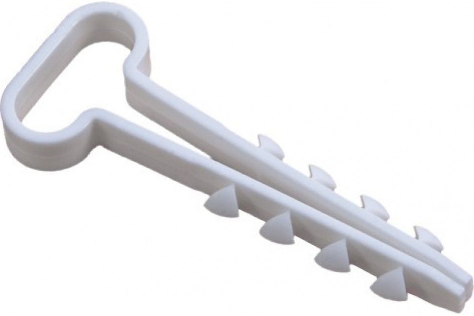 Дюбель- хомут 10х5 мм плоский (100 шт.) белый УП