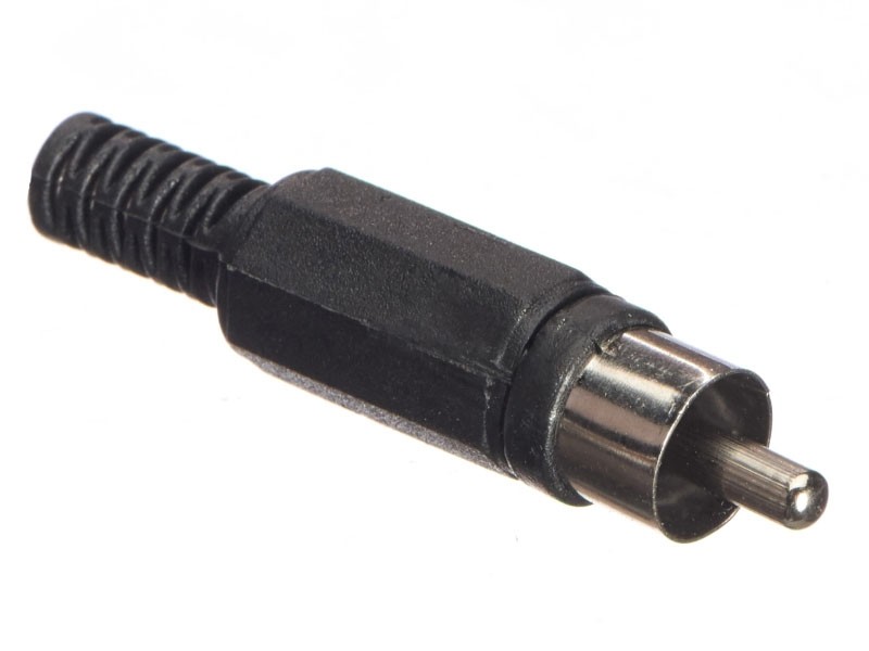 Штекер RCA черный, NETKO Optima