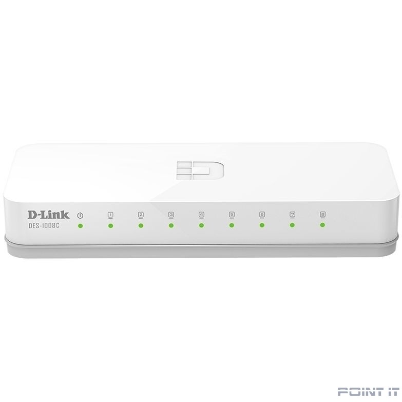 D-Link DES-1008C/B1A Неуправляемый коммутатор с 8 портами 10/100Base-TX и функцией энергосбережения