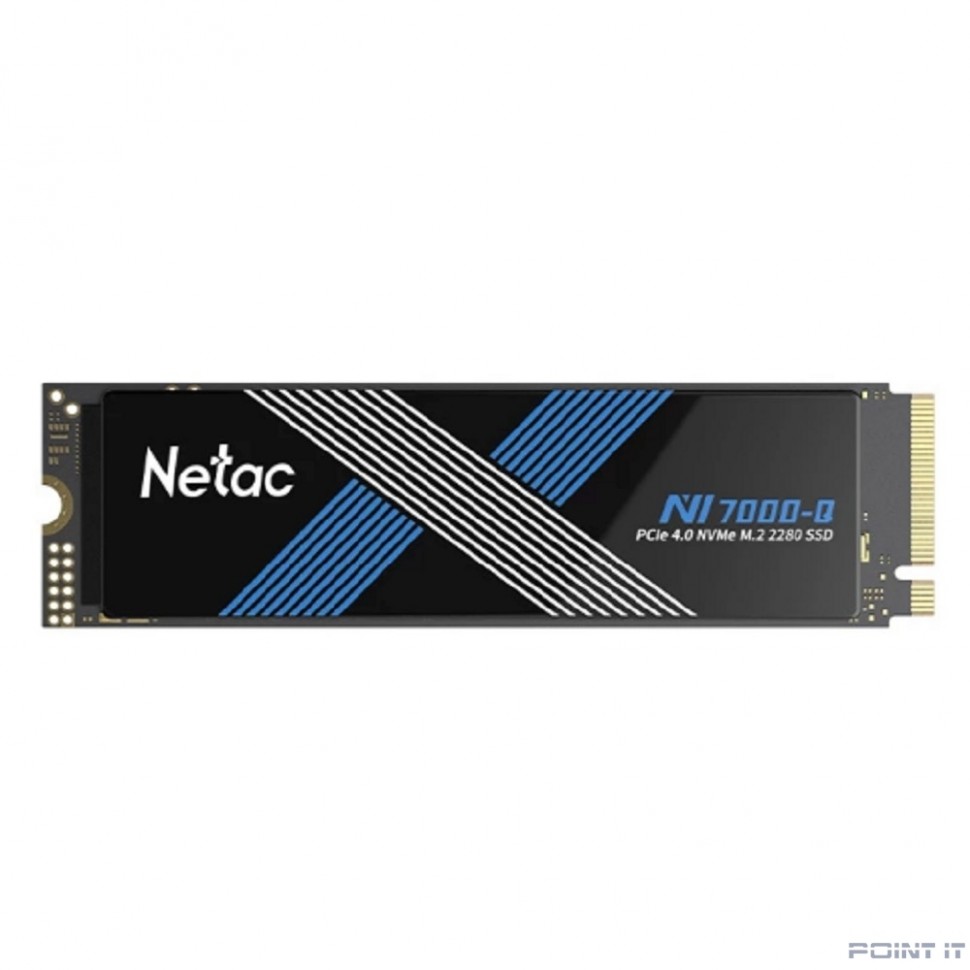 Netac NV7000Q 1Tb [NT01NV7000Q-1T0-E4X] M.2 2280, PCI-E 4.0 x4, 3D NAND, 7100/6200MBs, NVMe 1.4, 640TBW, с радиатором