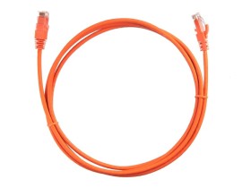 Патч-корд UTP4 cat.6, 2.0м, литой коннектор, LSZH, оранжевый, Netko CKC