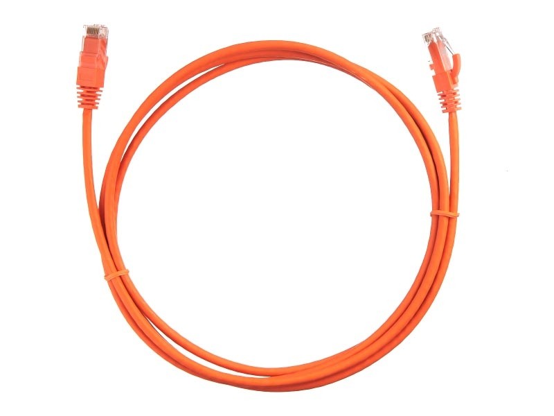 Патч-корд UTP4 cat.6, 2.0м, литой коннектор, LSZH, оранжевый, Netko CKC