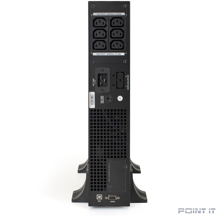 Exegate EP285648RUS ИБП On-line ExeGate PowerExpert ULS-3000.LCD.AVR.C13.USB.RS232.SNMP.2U <3000VA/3000W, On-Line, PF=1, LCD, 6*IEC-C13, RS232, USB, SNMP-slot, Rackmount 2U/Tower, Black>