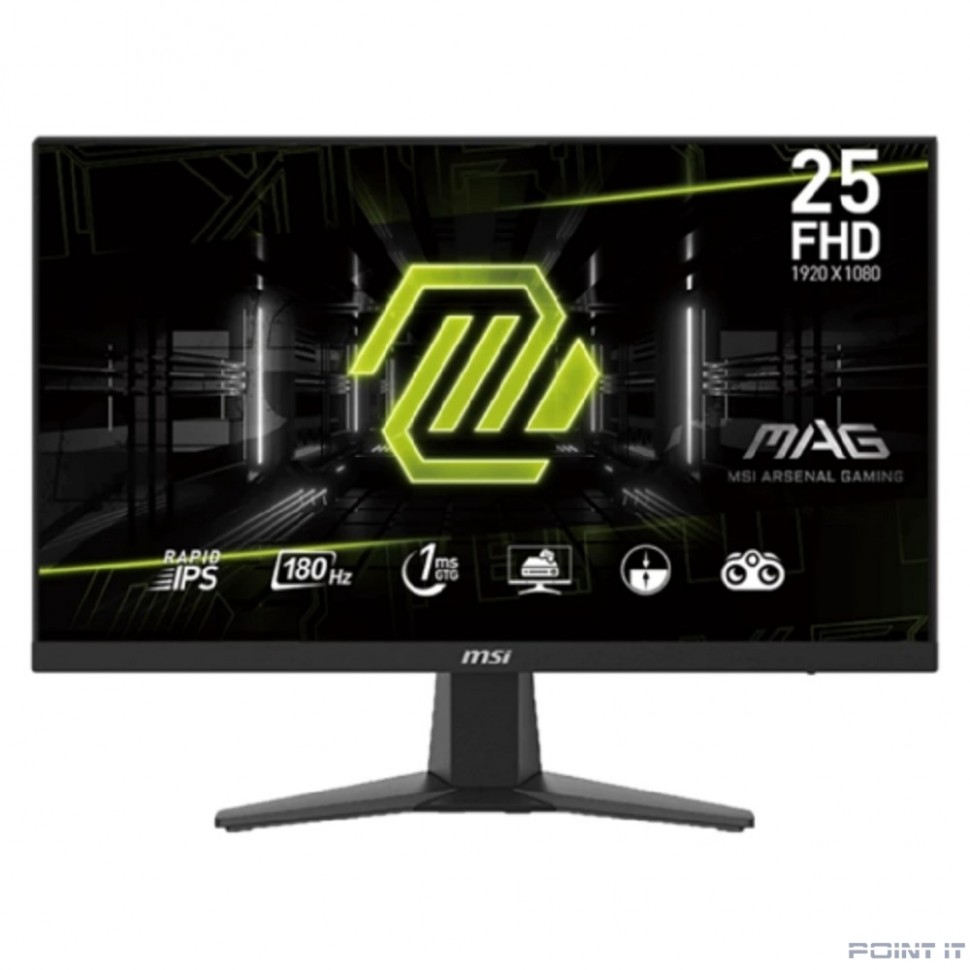 Монитор MSI MAG 24.5" 256F черный {IPS 1920x1080 180Hz 1ms 300cd 178/178 HDMI DisplayPort M/M} [9S6-3BC11H-020]