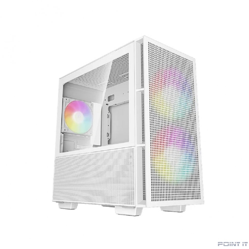 Корпус MiniTower Deepcool CH360 white (mATX, без БП, ARGB, USB3.2 Type-A + USB3.2 Type-C) (R-CH360-WHAPE3-G-1)