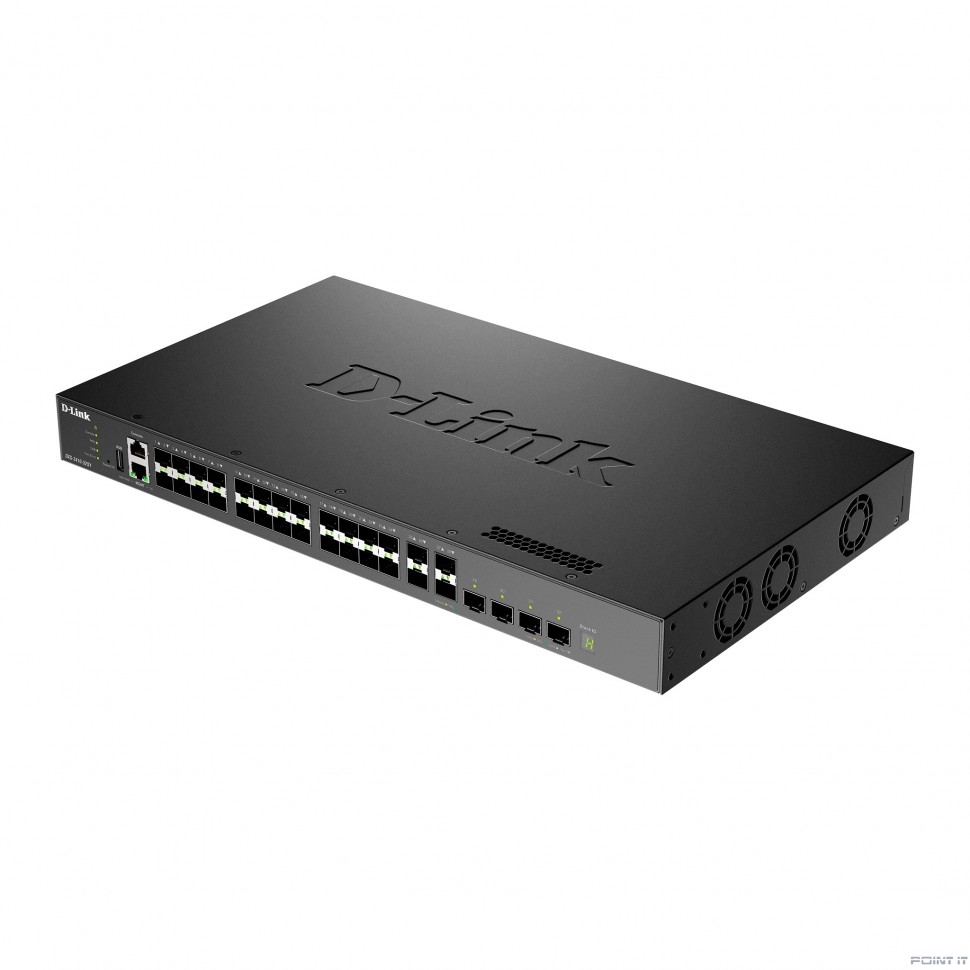 D-Link DXS-3410-32SY/A1A Управляемый L3 стекируемый коммутатор с 28 портами 10GBase-X SFP+ и 4 портами 25GBase-X SFP28