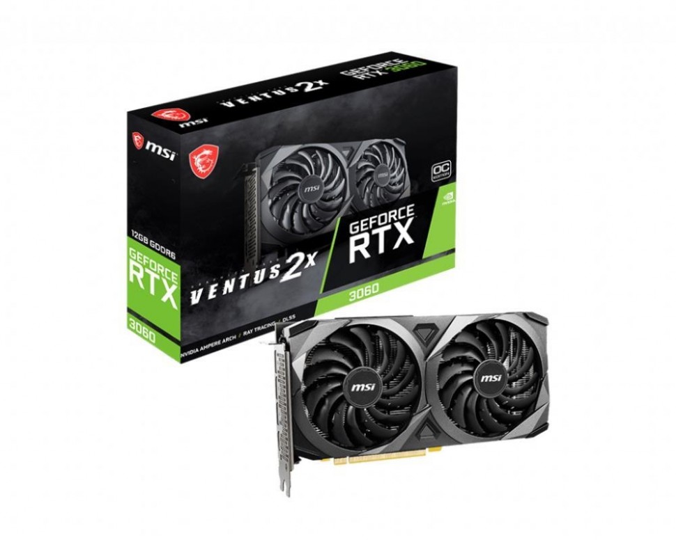 Видеокарта PCIE16 RTX3060 12GB GDDR6 RTX 3060 VENTUS 2X 12G OC MSI