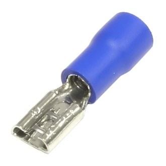 Клемма плоская FDD 2-187(5), КПИ гнездо 4,7мм, 1,5-2,5мм2, изолированная, синяя, 100шт., NETKO Optima