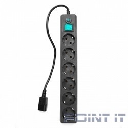 Гарнизон Сетевой фильтр EHB-0 0,5 м 6 розеток черный для UPS