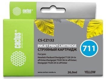 Картридж YELLOW NO.711 26ML CS-CZ132 CACTUS