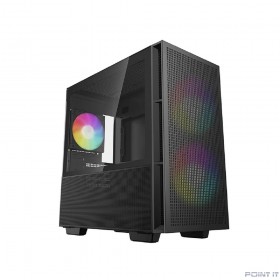 Корпус MiniTower Deepcool CH360 black (mATX, без БП, ARGB, USB3.2 Type-A + USB3.2 Type-C) (R-CH360-BKAPE3-G-1)