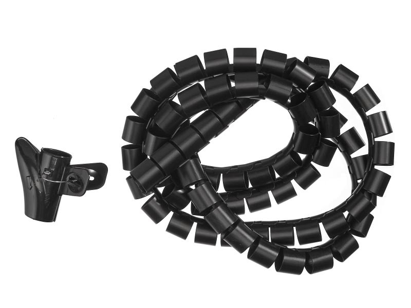 Органайзер для проводов с инструментом для укладки, ID-30mm, 2м, пластик, черный NETKO Optima