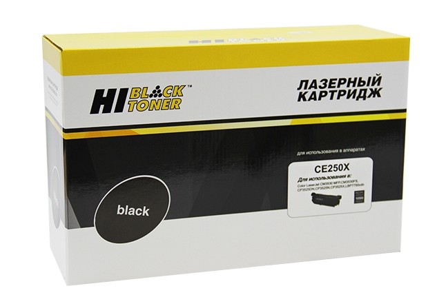 Картридж Hi-Black (HB-CE250X) для HP CLJ CP3525/CM3530, Восстановленный, Bk, 10,5K